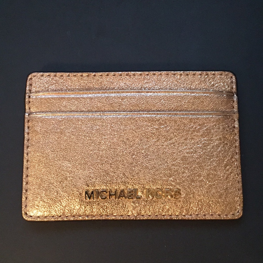 Rose Gold Michael Kors Card Holder